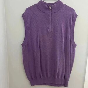 Large Purple men’s vest with light argyle stitching